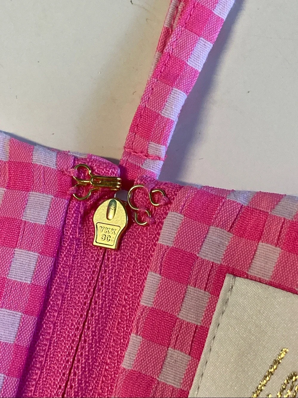 Lilly Pulitzer Edita Stretch Shift Size 8 Pink Check Summer Dress - Picture 14 of 16